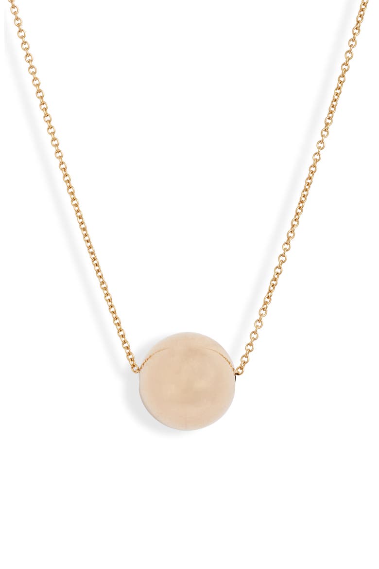14K Gold Ball Pendant Necklace (Nordstrom Exclusive), Main, color, YELLOW GOLD