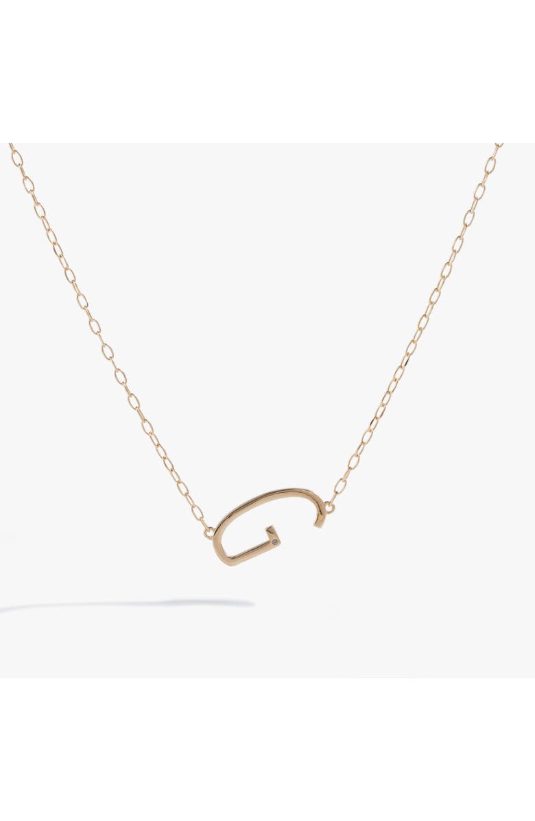 Alex and Ani Gold Elongated Initial Pendant Necklace, Main, color, Gold - G