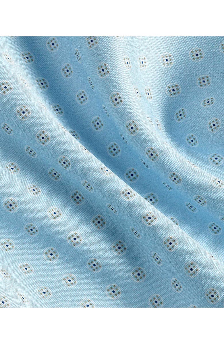 David Donahue Neat Print Cotton Button-Up Shirt, Alternate, color, Sky