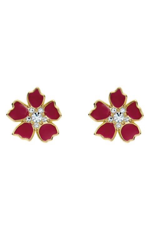 Petinna Painted Flower Stud Earrings