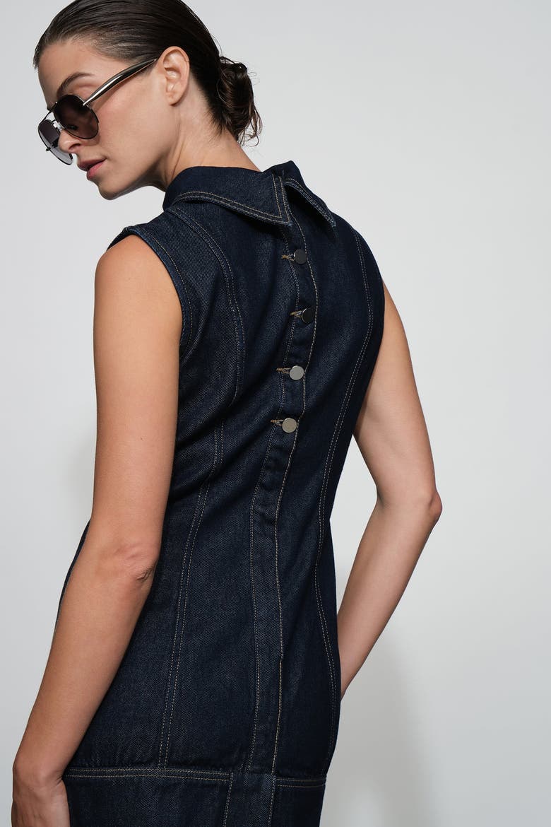 Winslow Denim Mini Dress, Alternate, color, Midnight