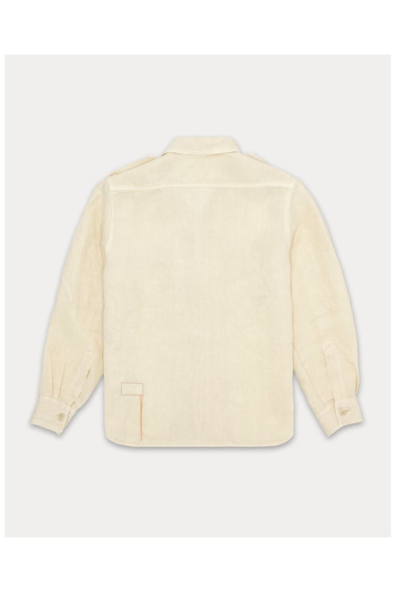 Bonnie Safari Linen Shirt, Alternate, color, White