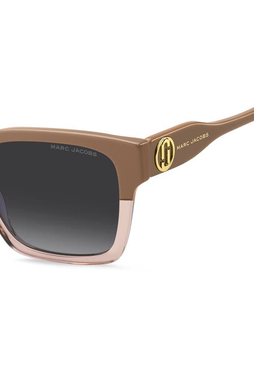 Marc Jacobs 53mm Gradient Square Sunglasses In Brown