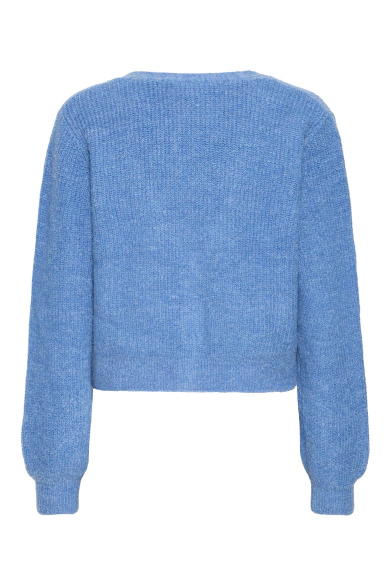 V-Neck Crop Cardigan, Alternate, color, BLUE YONDER