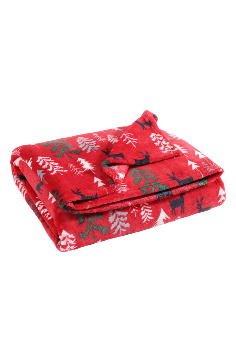 Eddie Bauer Deer Woods Plush Throw Blanket, Alternate, color,