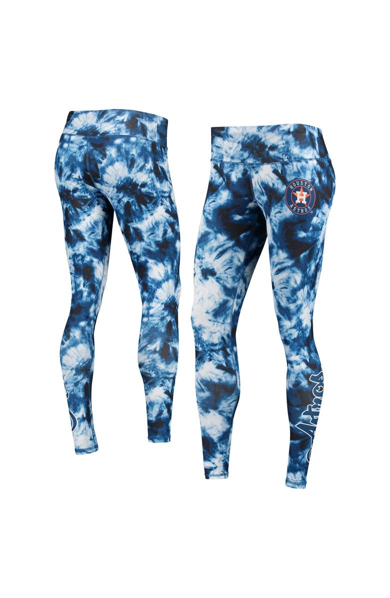 FOCO Women's FOCO Navy Houston Astros Tie-Dye Leggings, Main, color, Navy