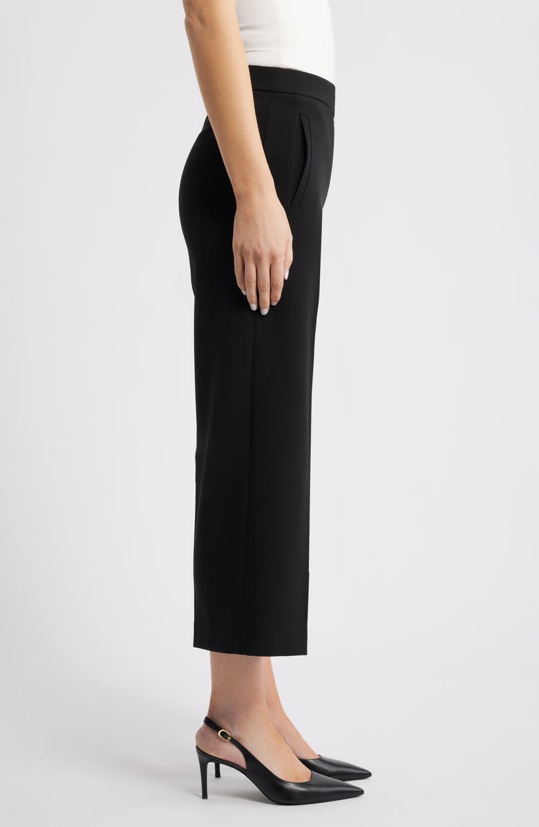 Anne Klein Pull-On Crop Wide Leg Pants, Alternate, color, Anne Black