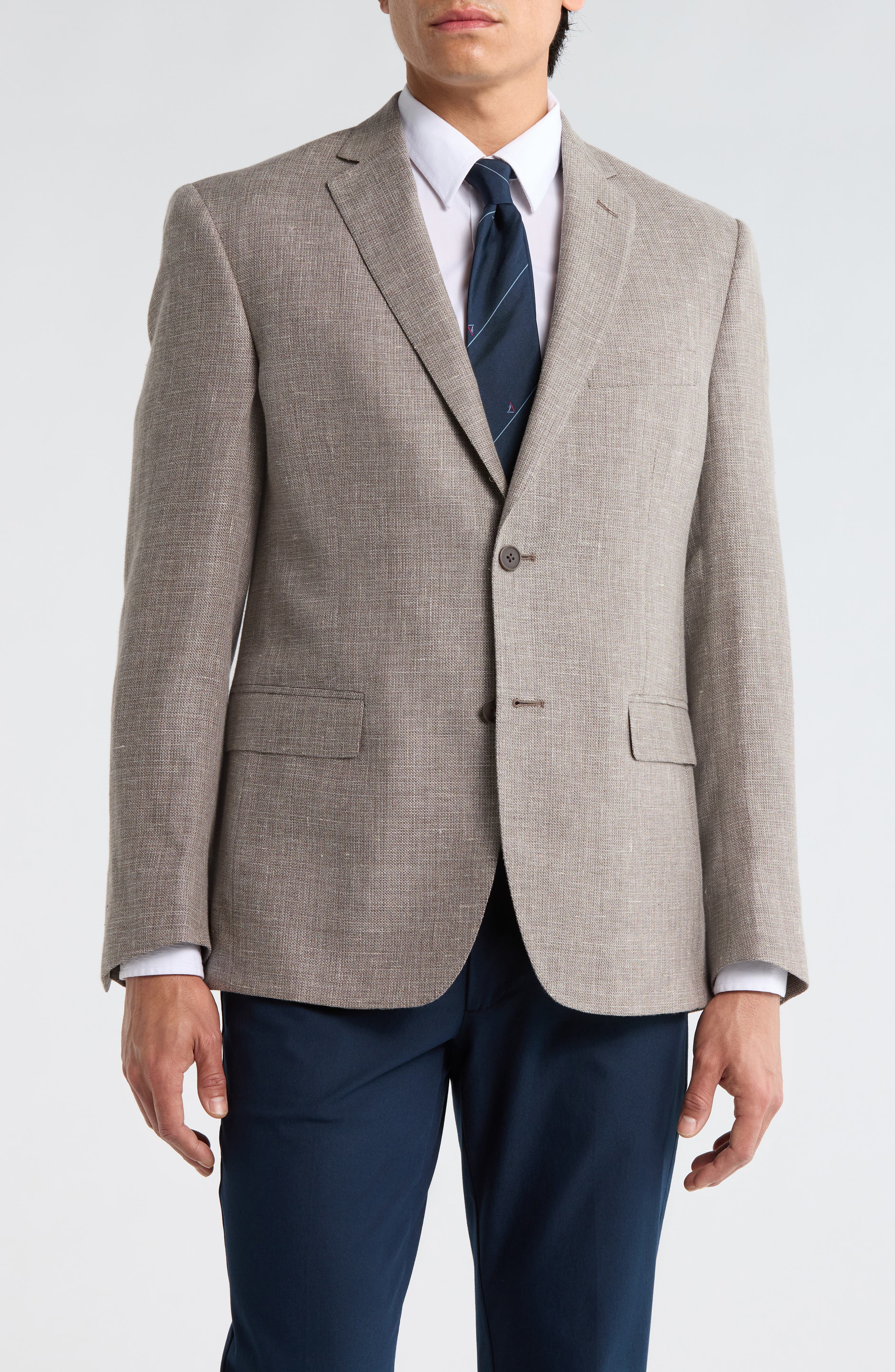 JB Britches Two-Button Wool & Linen Blend Sport Coat