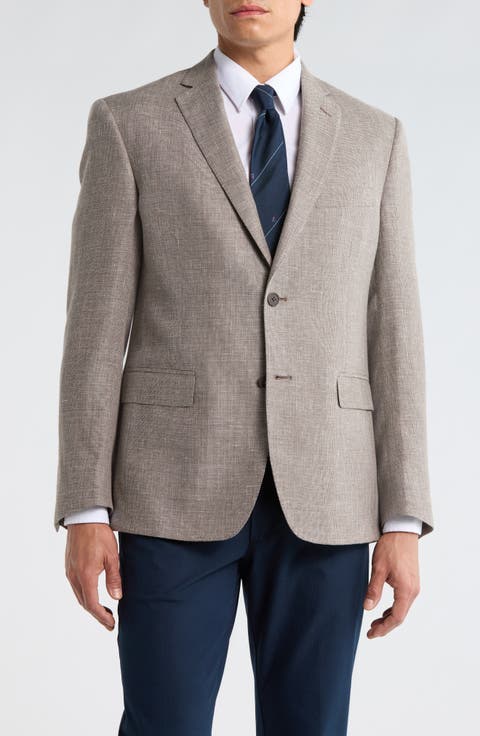 Two-Button Wool & Linen Blend Sport Coat