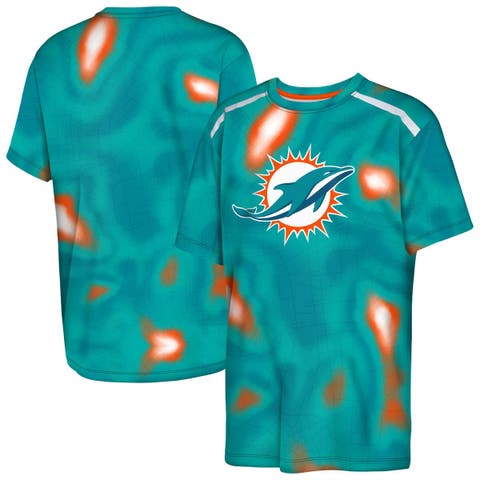 Youth Outerstuff Aqua Miami Dolphins End Zone Dri-Tek T-Shirt