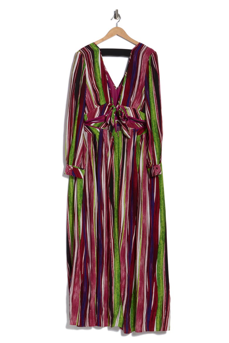 Jenifer Long Sleeve Maxi Dress, Alternate, color, REEDS PINK
