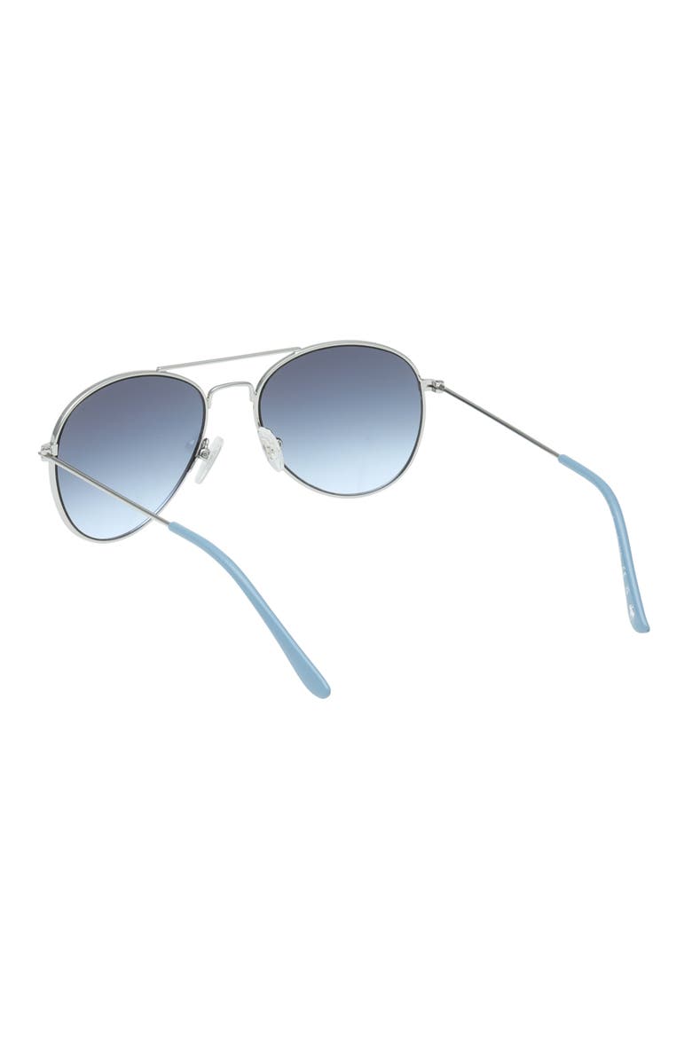 Kids' Navigator Sunglasses, Alternate, color, SHINY LIGHT NICKELTIN / BLUE