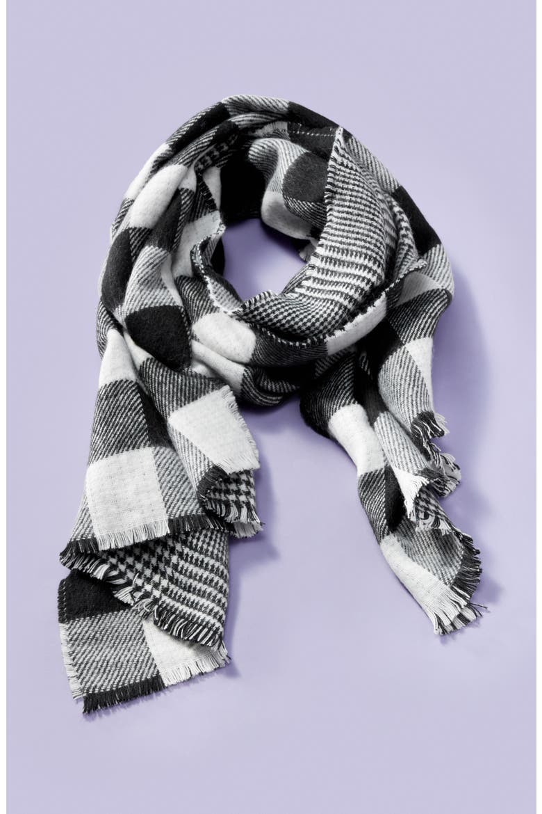 Double Sided Blanket Wrap, Alternate, color, BLACK COMBO
