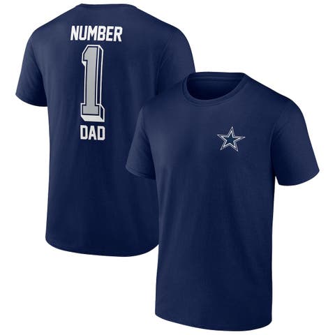 Men's Fanatics Branded Navy Dallas Cowboys Number One Dad T-Shirt