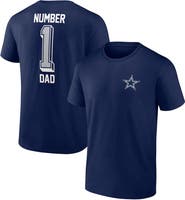 FANATICS Men's Fanatics Branded Navy Dallas Cowboys Number One Dad T-Shirt