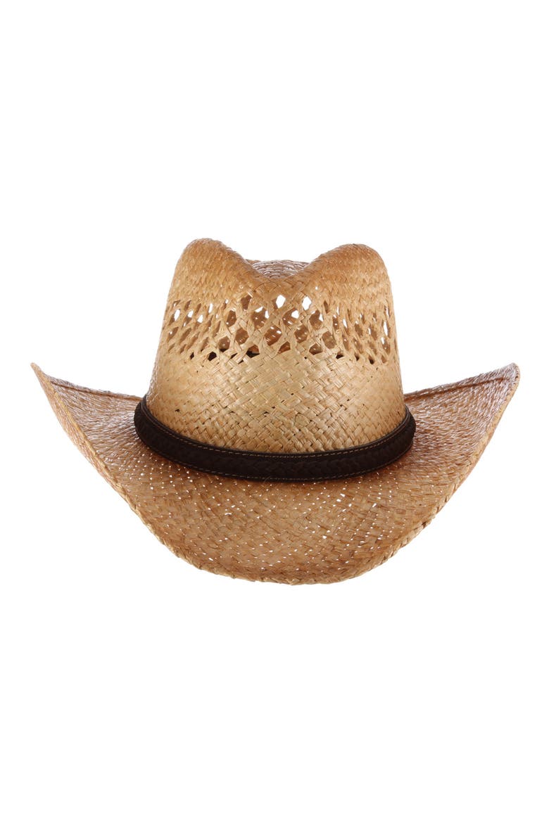 Western Straw Hat, Alternate, color, BURNT