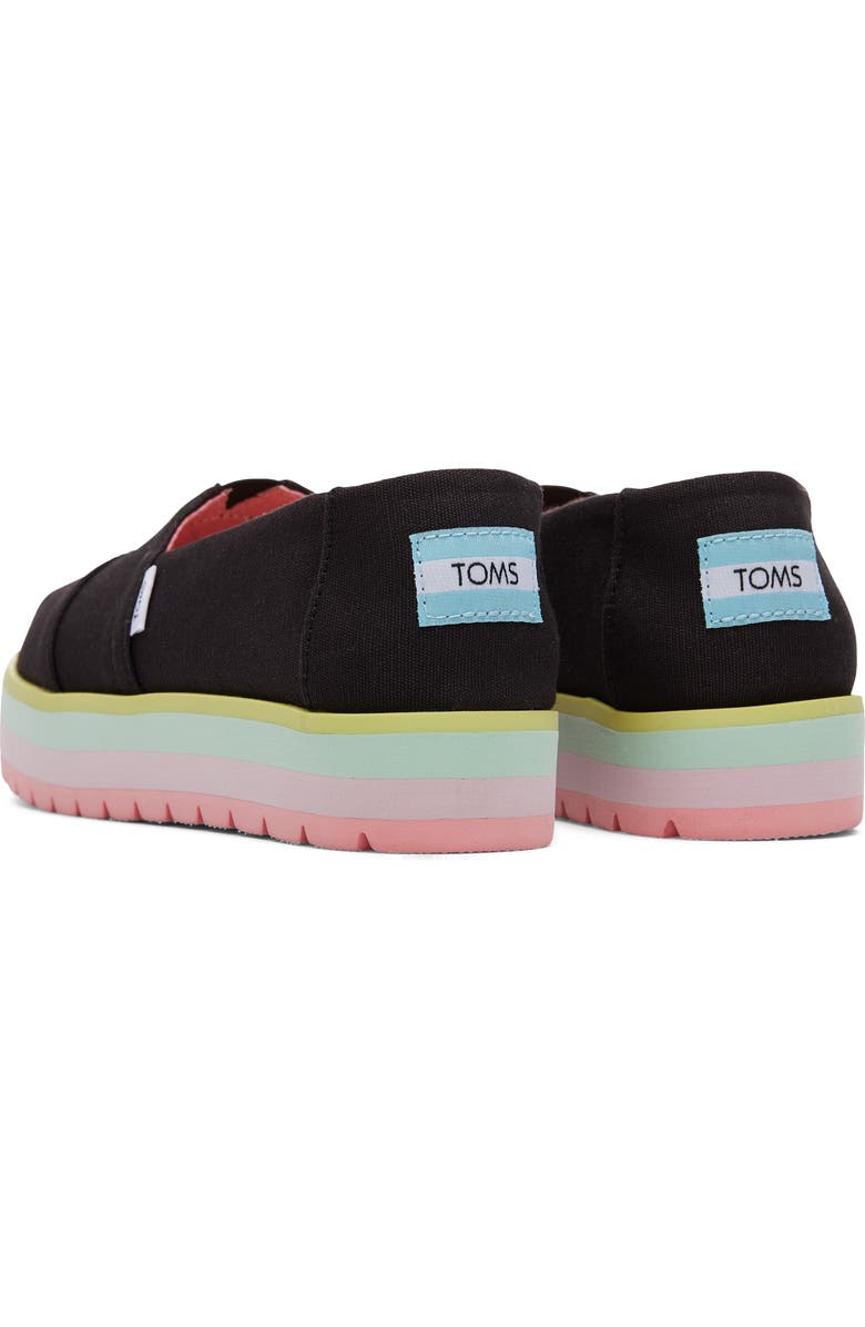 TOMS Kids' Classic Alpargata Platform Slip-On, Alternate, color,