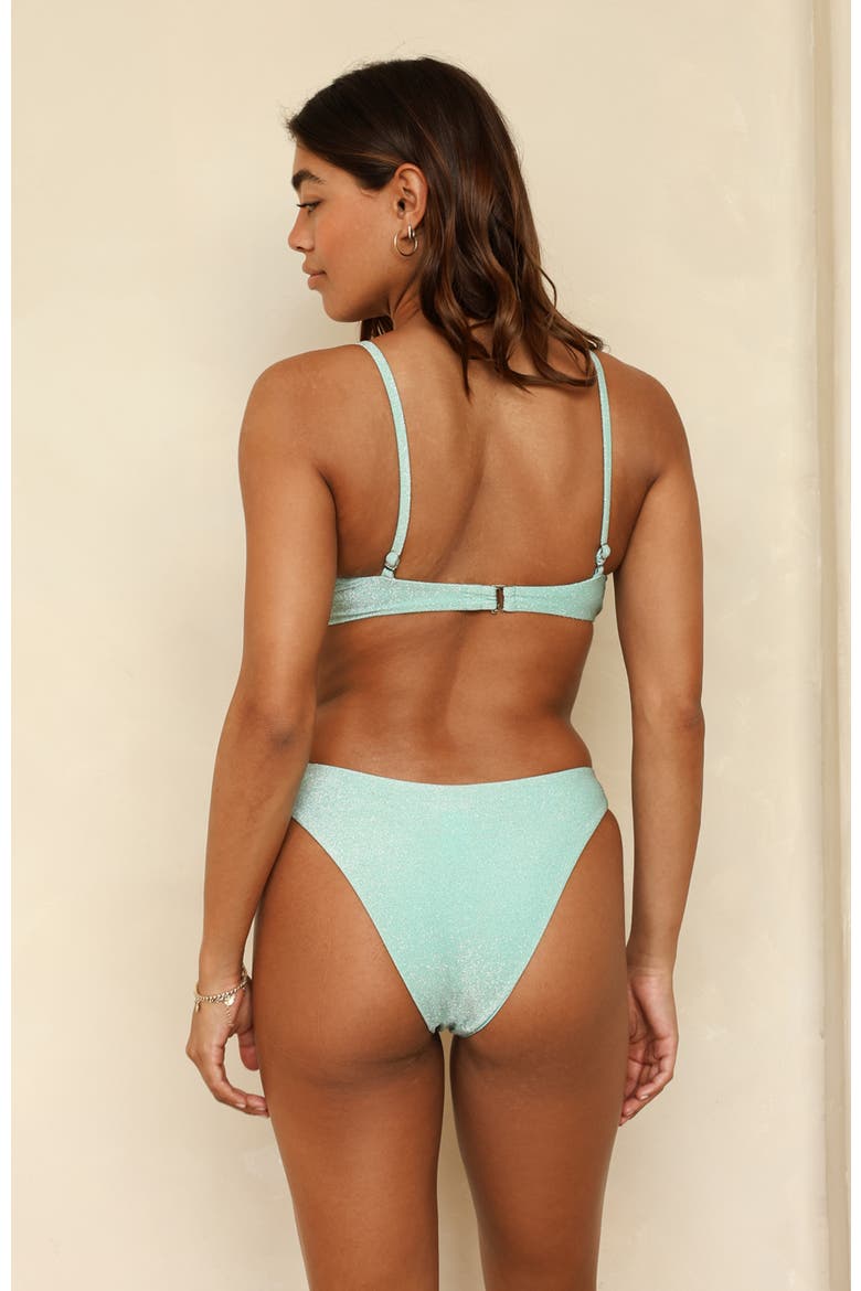 Zen Triangle Knotted Bikini Top, Alternate, color, Bleached Aqua