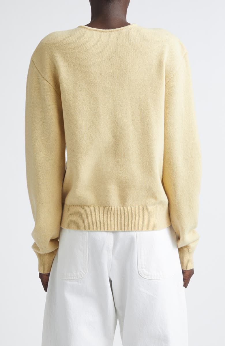 Lemaire Reversible Cashmere & Wool Cardigan, Alternate, color, Butter