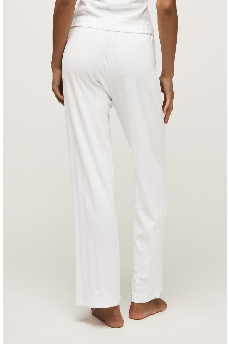Pima Cotton Pointelle Pants, Alternate, color, WHITE