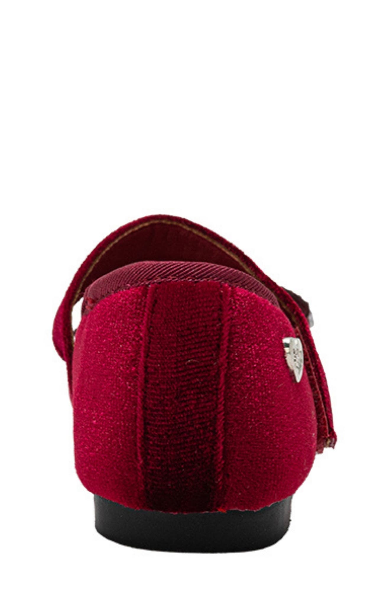 Kids' Embellished Bow Mary Jane Flat, Alternate, color, RED