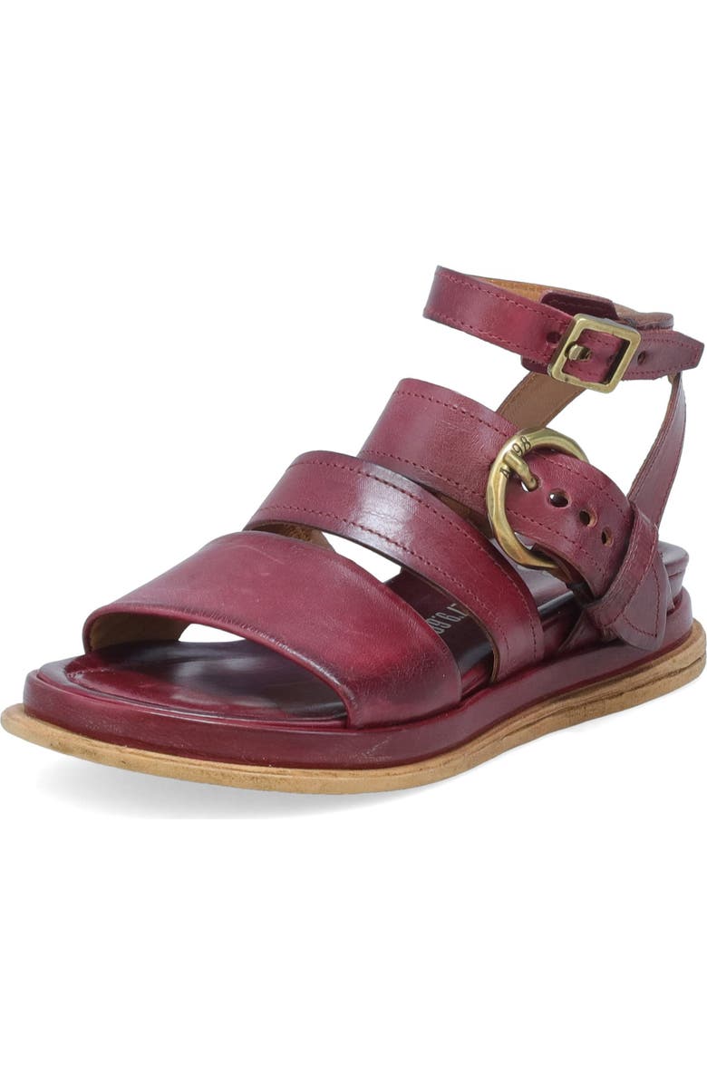 A.S.98 Stiles Ankle Strap Sandal, Main, color, Ruby