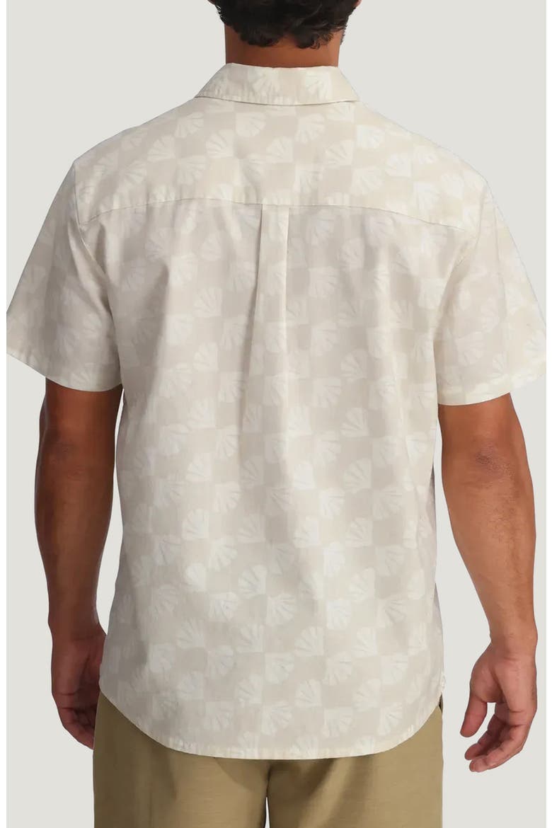 Harbor Short Sleeve Button-Up Shirt, Alternate, color, SEA SCALLOP PRINT BIRCH