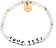 Little Words Project Clear Crystal Custom Beaded Stretch Bracelet