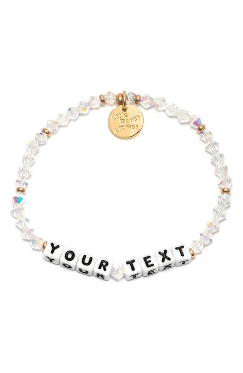 Little Words Project Clear Crystal Custom Beaded Stretch Bracelet  product