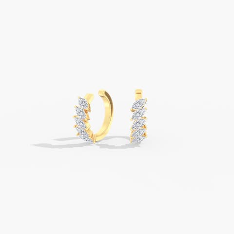 Marquise Lab Diamond Ear Cuff in 14K Gold