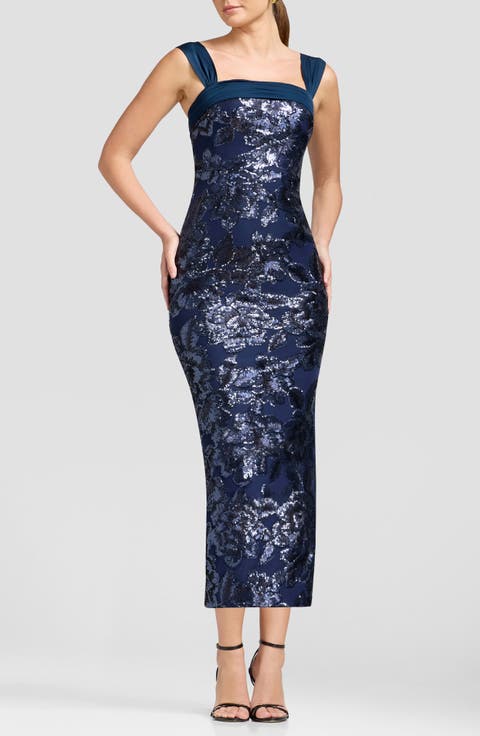 Julie Sequin Sleeveless Gown