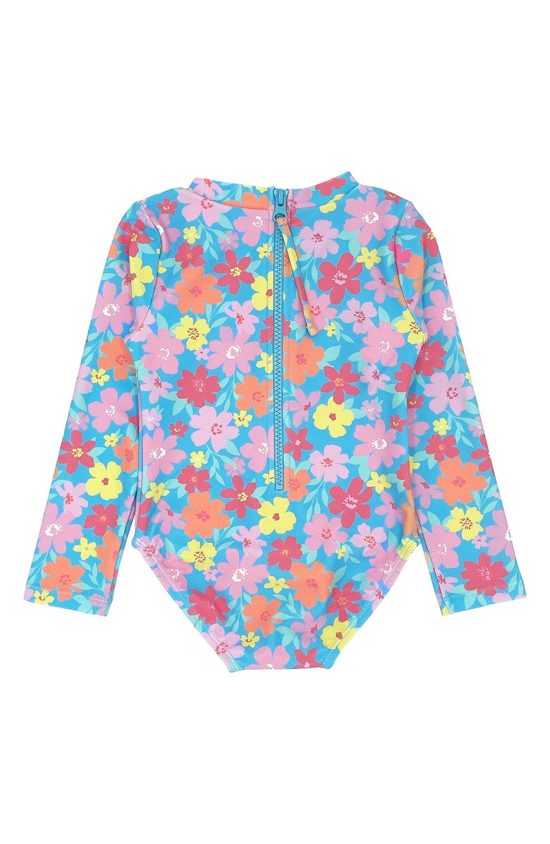 Feather 4 Arrow Wave Chaser Long Sleeve One-Piece Rashguard Swimsuit, Alternate, color,