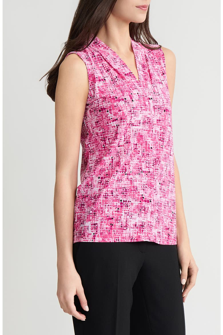 Pleat Front Shell, Alternate, color, PINK PERFECTION MULTI