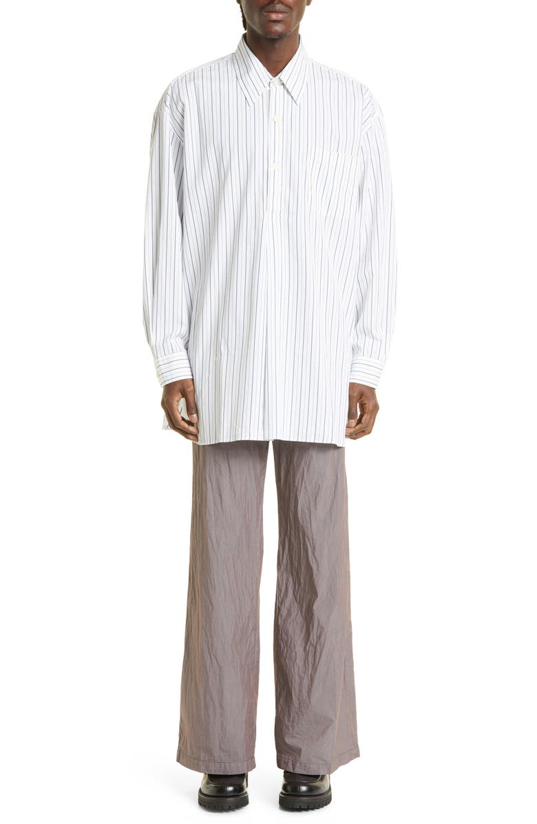 OUR LEGACY Olympic Stripe Cotton Poplin Popover Shirt, Alternate, color,