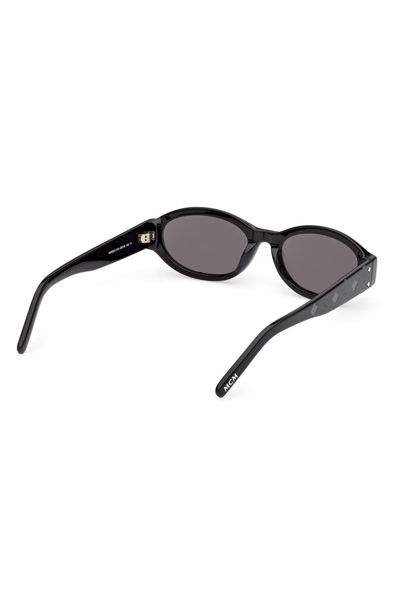 MCM 55mm Oval Sunglasses, Alternate, color, Black / Classical Smoke