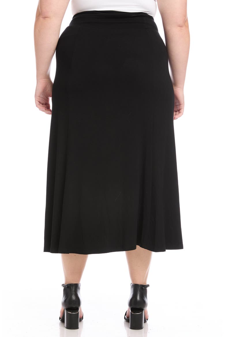 Jersey Midi Skirt, Alternate, color, BLACK