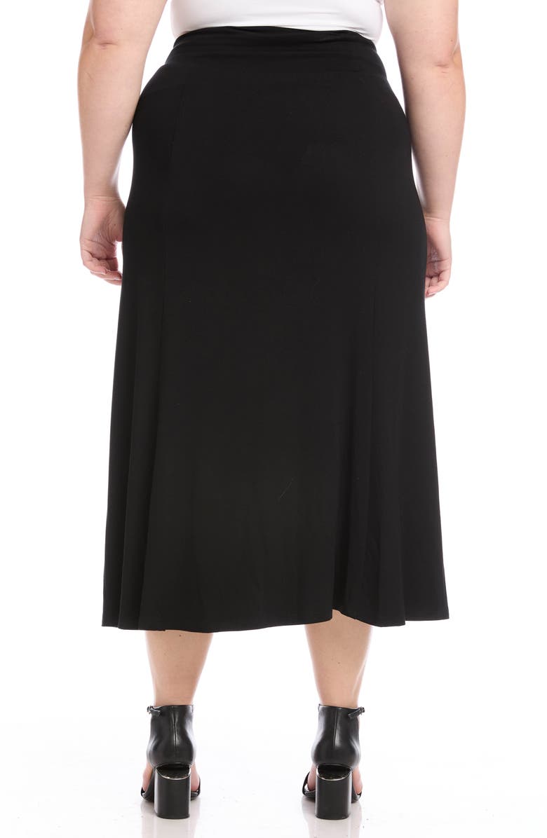 Karen Kane Jersey Midi Skirt, Alternate, color, Black