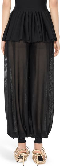 【関税&送料込】Alaia Balloon Pants Fringed wool balloon pants in black - Alaia | Mytheresa
