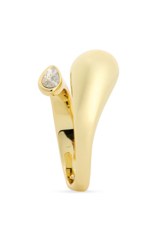 Covet Bypass Cz Ring In Graphite/gold
