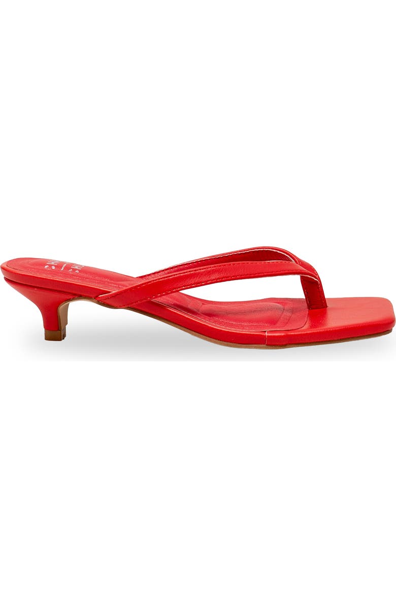 CHASE AND CHLOE Raya Kitten Heel Sandal, Alternate, color, Red Pu