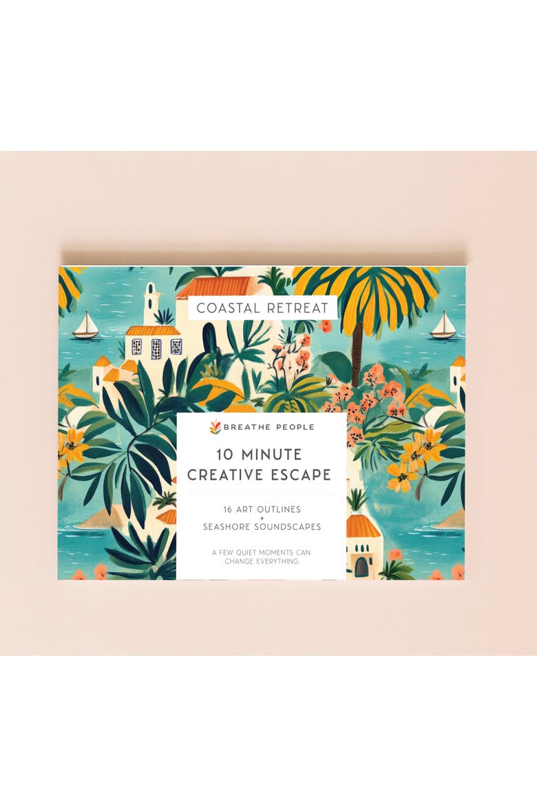 10 Minute Creative Escape Art Book , Coastal Retreat, Alternate, color, Teal coastal