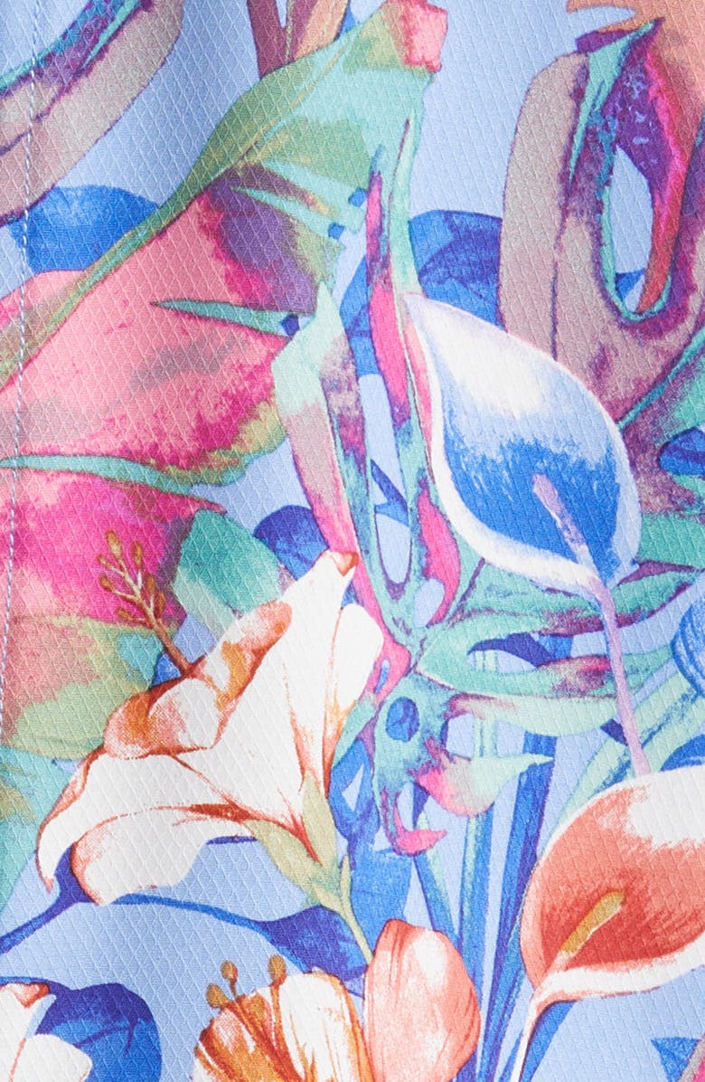 Tommy Bahama Bloomio Floral Short Sleeve Silk Button-Up Shirt, Alternate, color, 