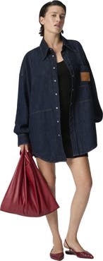 Missoni Cotton Denim Overshirt With Logo Patch