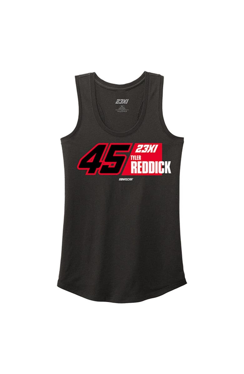 23XI Racing Women's 23XI Racing Black Tyler Reddick Racer Back Tank Top, Alternate, color,