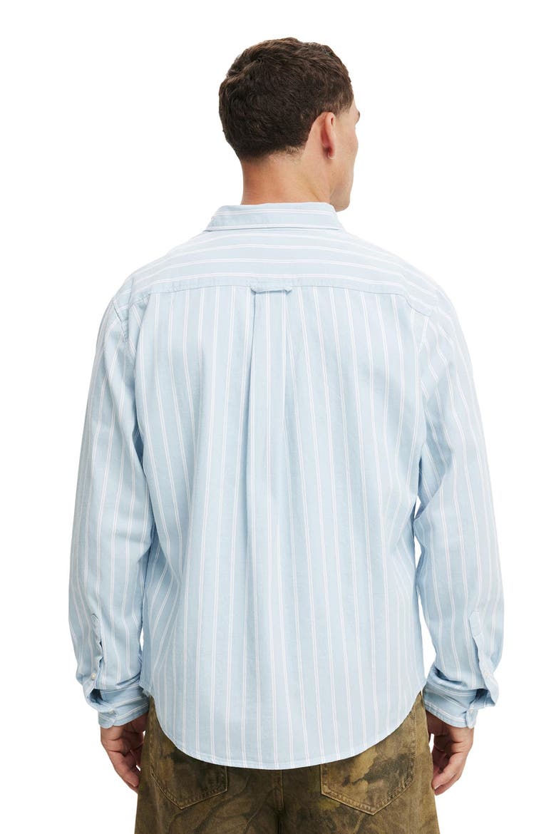 Men's Luca Long Sleeve Shirt, Alternate, color, Soft Blue Stripe