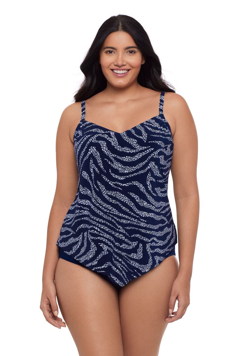 Hank Handkerchief Tankini Swimsuit Top, Main, color, Savanna Skin