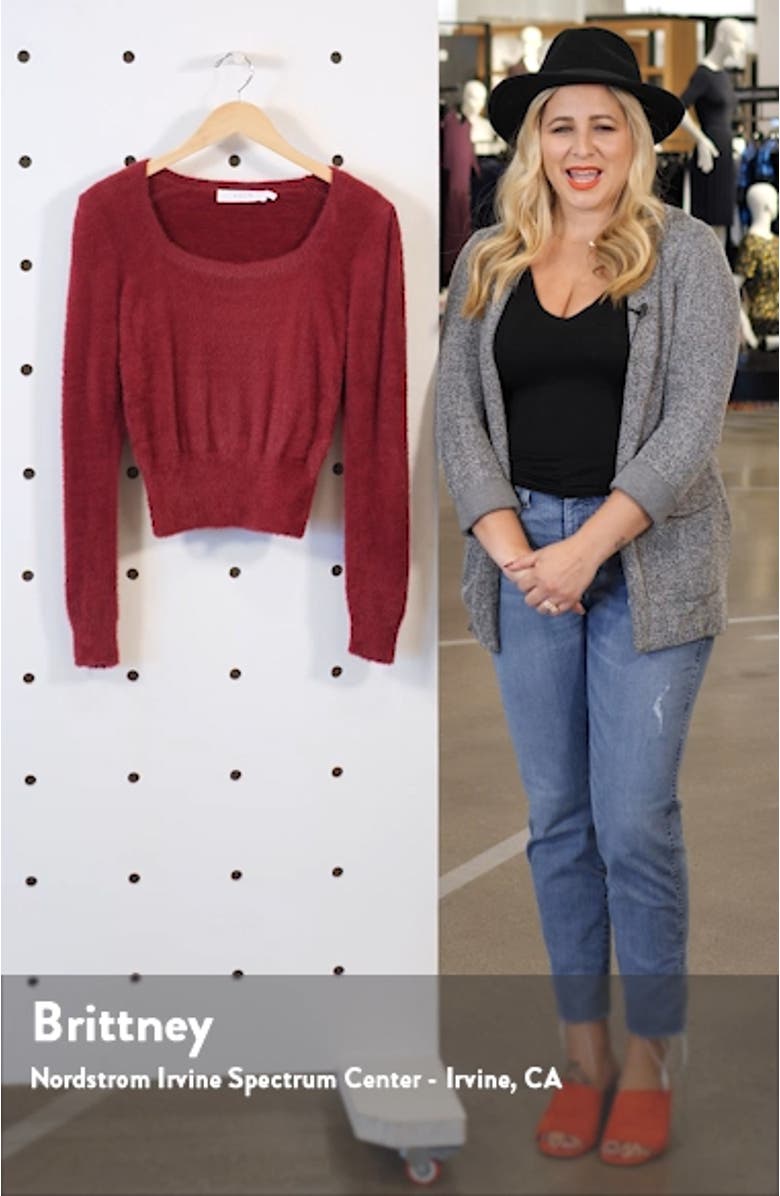 Fuzzy Crop Sweater, sales video thumbnail