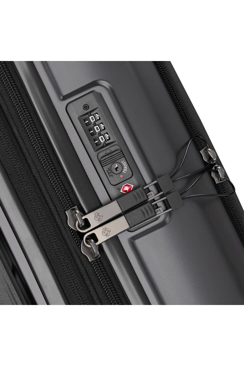 Octiv Front Pocket Pro 21 Inch Carry On Spinner, Alternate, color, Stealth Black