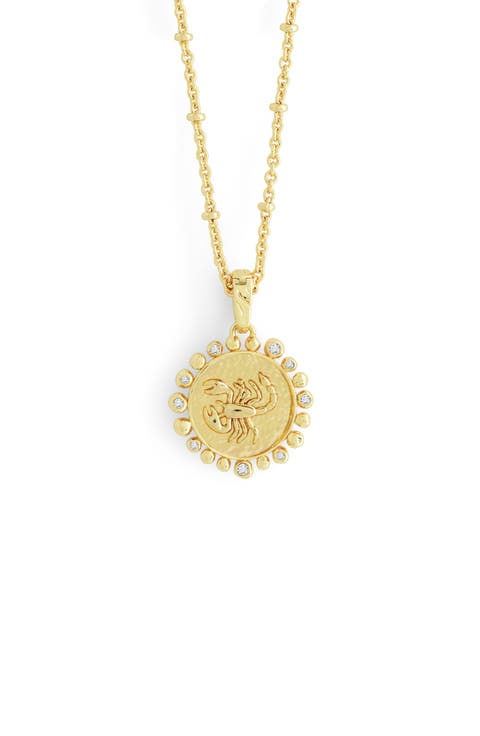 Zodiac Cubic Zirconia Pendant Necklace