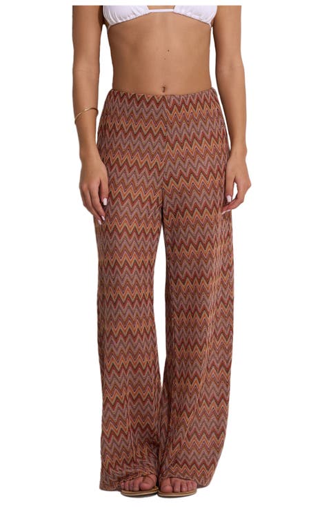 Desert Mirage High Waist Wide Leg Beach Pants